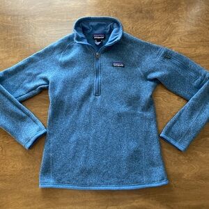 Patagonia Better Sweater 1/4 zip blue womens S